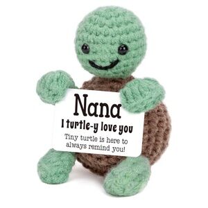 Mini Funny Turtle Mothers Day Nana Gifts from Grandkids, Handmade Crochet Turtle